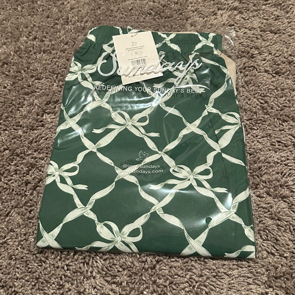 BNWT In My Sundays Evergreen Bow Women's Boxer Shorts Size 3XL